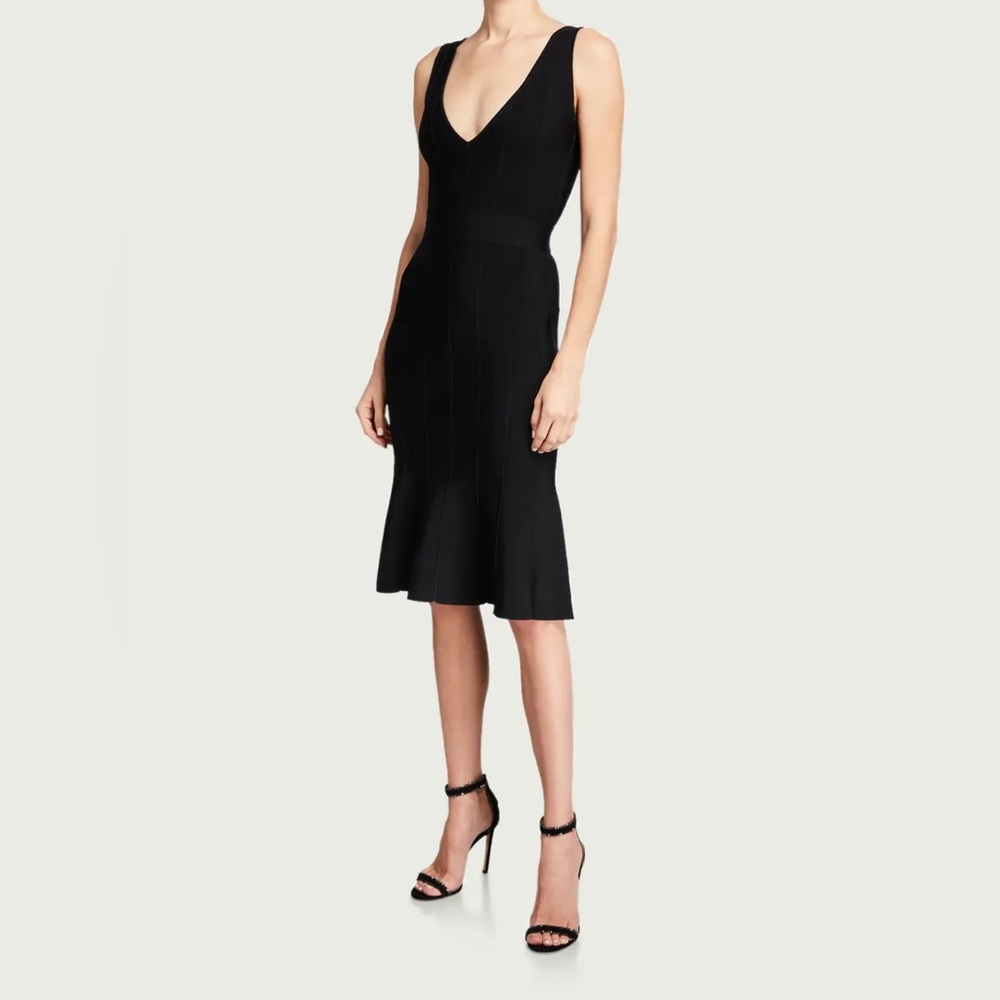 HERVE LEGER
Knee-Length Cocktail Dress With Flared Skirt